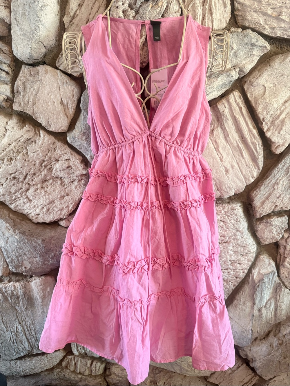 wild fable Rose Pink Sleeveless V-Neck Dress